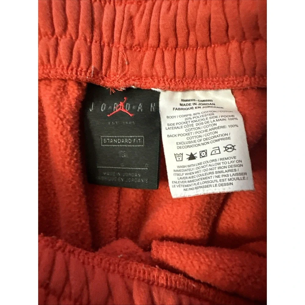 Air Jordan 23 Racing DNA Engineered Fleece Pants Joggers Size Large Orange